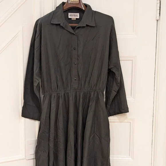 black a line dress casual Black Spaghetti Strap A line Mini Dress main image 0